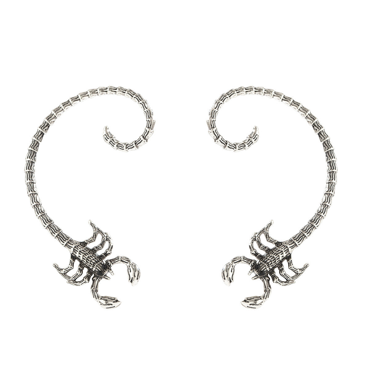Wholesale Black Scorpion Contour Alloy Stud Earrings